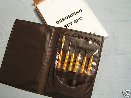 6 piece Diemaker's Deburring Tool Set